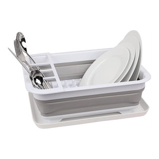 Rubbermaid 6008AR WHT White Twin Sink Dish Drainer, White