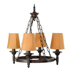 Royce Lighting - Saltillo 4 Light Chandelier with Cognac Finish - Chandeliers