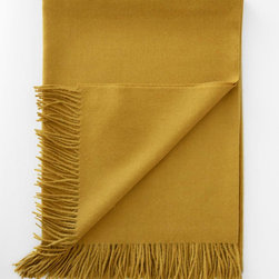Baby Alpaca Mustard Throw - Throws