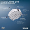 Kohler K-72419-G Awaken 1.75 GPM Multi Function Shower Head - Vibrant Brushed