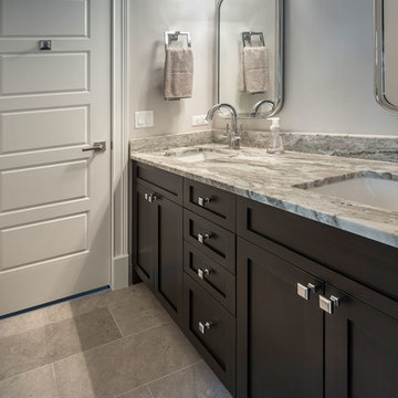 Gray and Blue Transitional Home
