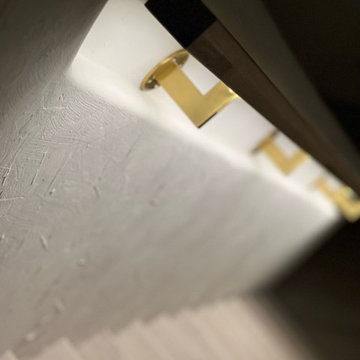 minimalistic Plaster curved staircase