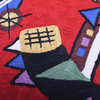 Kandinsky Throw Pillow Cover Mit Und Gegen Red Hand Embroidered Wool 18x18