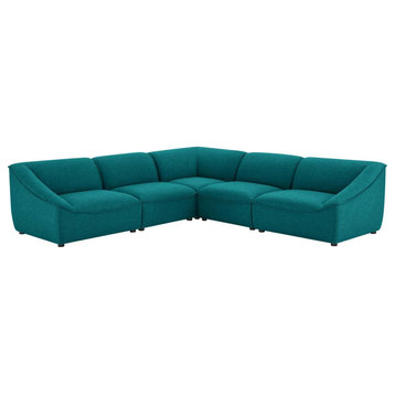 Melody Teal 5, Piece Sectional Sofa