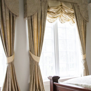 Drapery Cornice with Shades and Panels.
