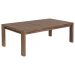 Armen Living - Relic Outdoor Patio Coffee Table, Weathered Eucalyptus Wood - Introducing the Relic Outdoor Patio Coffee Table  a testament to the beauty of weathered Eucalyptus wood, skillfully crafted to enhance your outdoor living space with a touch of rustic charm. This outdoor coffee table seamlessly combines the aged allure of weathered Eucalyptus wood with the practicality of water-resistant and UV-resistant features, creating a distinctive piece of outdoor furniture that exudes character and durability. The weathered Eucalyptus wood frame of the Relic Outdoor Patio Coffee Table adds a unique and inviting aesthetic to your patio, offering a timeless appeal that only improves with time. Each knot and grain tells a story, creating an ambiance of rustic elegance that complements various outdoor settings. Designed to withstand the elements, this coffee table boasts water-resistant and UV-resistant properties, ensuring that it remains resilient and stylish in the face of changing weather conditions. Whether under the sun's warm embrace or during an unexpected drizzle, the Relic Chair stands as a steadfast focal point for your outdoor gatherings. Elevate your outdoor aesthetic with the Relic Outdoor Coffee Table in Weathered Eucalyptus Wood.
