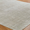 MERIDIAN Cream Hand Made Wool and Silkette Area Rug, Off-White, 9'6"x13'