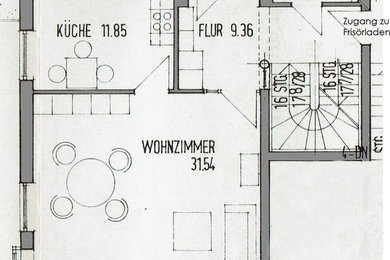 Grundriss EG vor dem Anbau