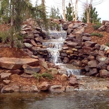 Large Pond with Several Waterfalls