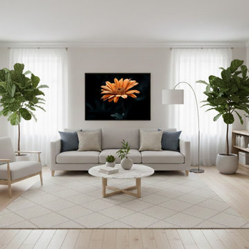 Amber Embrace Scandinavian Style Wall Art