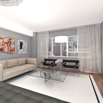 New York Loft - Living Room