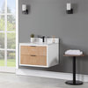 Dione 30" Single Wood Bathroom Vanity Set in Beige without Mirror