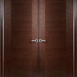Contemporary Interior Double Door African Wenge Veneer - Interior Doors