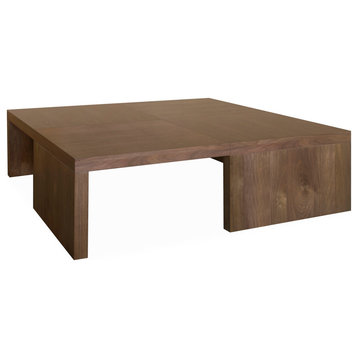 Albany Square Cocktail Table, Light Walnut