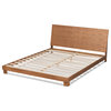 Haines Walnut Brown Finished Wood Full Size Platform Bed
