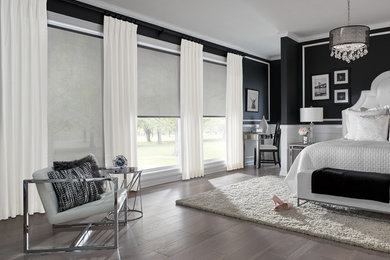 Inspiration for a modern master bedroom in New Orleans.