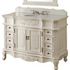 42" Morton Antique-Style Bathroom Cabinet Vanity Imperial White Marble