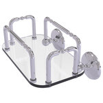 Allied Brass - Monte Carlo Wall Mounted Guest Towel Holder, Polished Chrome - This elegant wall mounted guest towel tray will add style and convenience to your bathroom decor. Ideally sized to hold your favorite guest towels or a standard box of Kleenex Tissues. Keep your vanity top organized and clutter free with this wall mounted accessory.  Tempered glass and brass rails are used to make this item sturdy and stylish. Any of our lifetime designer finishes will provide a lifetime of use.