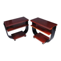 Art Deco Three-Tier Side Tables by Brown Saltman - Home Decor