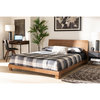 Haines Walnut Brown Finished Wood Full Size Platform Bed