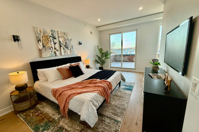 Bedroom - modern bedroom idea in Philadelphia