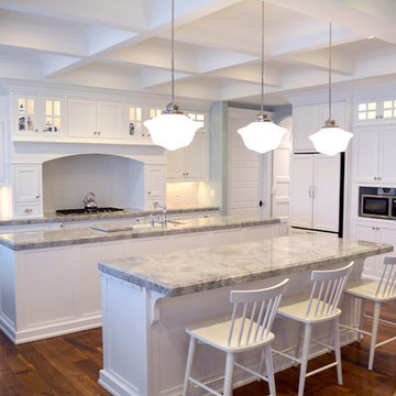 Super White Double Island Kitchen