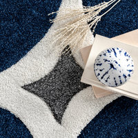 Nuloom Hand-Tufted Gabriela Area Rug, Navy 4'x6'