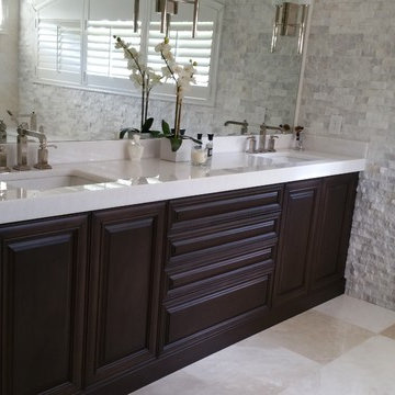 Glamorous espresso vanity