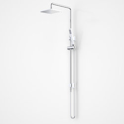 Dorf Jovian Rail Shower with Overhead - Shower Heads and Body Sprays