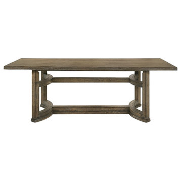 ACME Furniture Parfield Rectangular Wood Dining Table in Weathered Oak