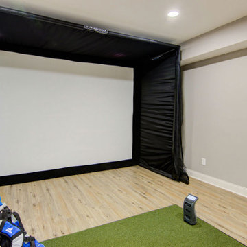Transitional Basement Finish Liberty, MO