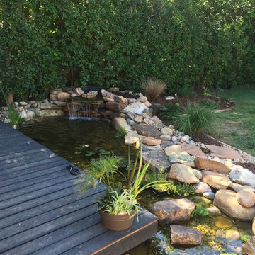 Modern office overlooking stream