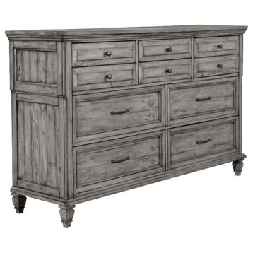 Coaster Avenue 8-Drawer Rectangular Traditional Wood Dresser in Gray