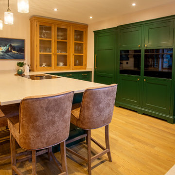 Bespoke modern Green and Gold Kitchen