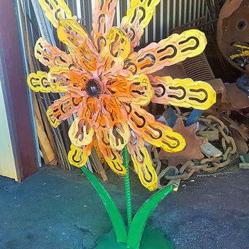 Whimsical garden art sculptures
