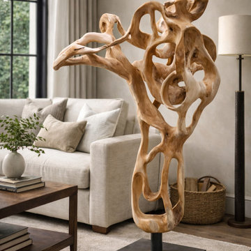 Teak Root Sculpture – Natural Wood Art & Interior Decor