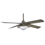 Minka Aire - Shade 56" Ceiling Fan Heirloom Bronze Charcoal Blade Clea - Shade Included: Yes Rod Length(s): 6 x 0.75 Hardwire of Plug?: Hardwire Number of Bulbs Used: 1 Type/Wattage of Bulbs: LED 15W Are bulbs included? Yes UL Listed: Yes