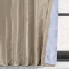 Antique Beige Blackout Faux Silk Taffeta Curtain Single Panel, 50"x108"