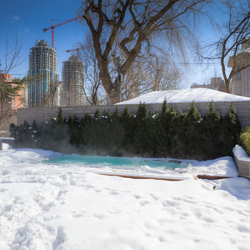 Snow-Covered Swim Spa