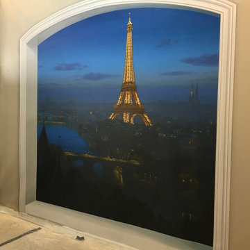 Fiber Optic Lights Paris Mural