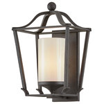 Troy Lighting - Princeton1-Light Wall Sconce, French Iron, Opal White Glass, Medium - Features: