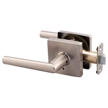 Mid Century Restroom Lever, Satin Stainless