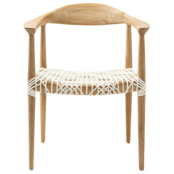 Safavieh Bandelier Arm Chair, Light Oak