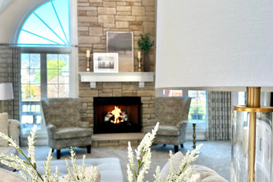 Inspiration for a timeless living room remodel in Other