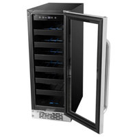 12" Built-In 20 Bottle Undercounter Stainless Steel Wine Refrigerator
