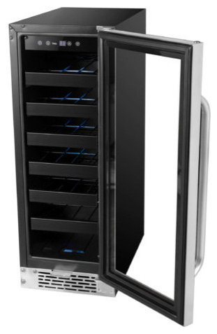 12" Built-In 20 Bottle Undercounter Stainless Steel Wine Refrigerator
