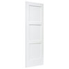3-Panel Kimberly Bay Door, Interior Slab Shaker, White, 80"x24"x1.375"