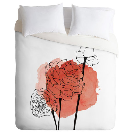 Deny Designs Morgan Kendall Ranunculus Duvet Cover - Lightweight