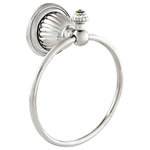 Bronces Mestre - Artica Swarovski towel ring . Luxury towel holder. Hand towel holder, Polished Chrome - Regency Style is a refined interpretation of French art and architecture from the XIV century that incorporates an aesthetic of harmony and elegance of artistic and decorative pieces.