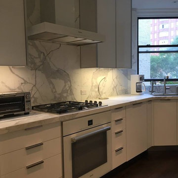 NYC custom kitchen, bathroom vanities & mirrors and mantle.